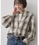 【手洗い可/シワになりにくい】オンブレーチェックシャツ