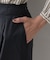 【後ろウエストゴム】センタープレスワイドパンツ