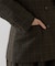【セットアップ可/洗える】先染ウールライクチェック ダブルジャケット