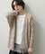 【洗える】モヘアブレンドニット ボタンレスカーディガン