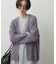 【洗える】モヘアブレンドニット ボタンレスカーディガン