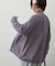 【洗える】モヘアブレンドニット ボタンレスカーディガン