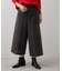 【洗える/後ろウエストゴム/XS-L】ツイードライク ホームスパン クロップドパンツ
