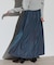 シャンブレータックマキシスカート