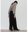 サスペンダー付きツイルワイドパンツ