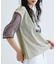 シアースリーブプリントTシャツ