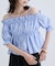 【一部店舗限定】オフショルシャーリングブラウス