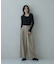 カッティングアシメリブニット