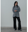 ペプラムハイネックニット