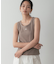 ロゴ刺繍リブタンクトップ