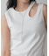 アシメリブタンクトップ