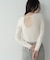 バックオープンリブ長袖Tシャツ
