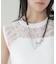 スリーブレスレースニット