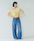 フリルネックシアーブラウス