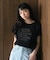 刺繍フレーズTシャツ