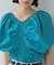 シャーリングオフショルブラウス