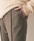 【手洗い可】ジャージピンタックテーパードパンツ