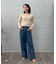 【マシンウォッシュ】コットンデニムフレアパンツ