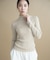 【WEB限定カラーあり】Relaxy Rich シルクカシミヤ混 モックネック ニット