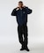 BACKSIDE SLANTED OG ZIP HOODED SWEATSHIRT