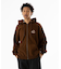 BACKSIDE SLANTED OG ZIP HOODED SWEATSHIRT