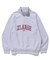 STRIPED RIB HALF ZIP SWEATSHIRT