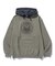 PATTERN BLOCKED HOODED SWEATSHIRT