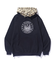 PATTERN BLOCKED HOODED SWEATSHIRT