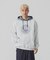 PATTERN BLOCKED HOODED SWEATSHIRT