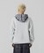PATTERN BLOCKED HOODED SWEATSHIRT