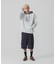 PATTERN BLOCKED HOODED SWEATSHIRT