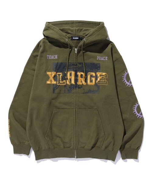 CAMPUS ZIP UP HOODED SWEATSHIRT｜エクストララージの通販｜&mall
