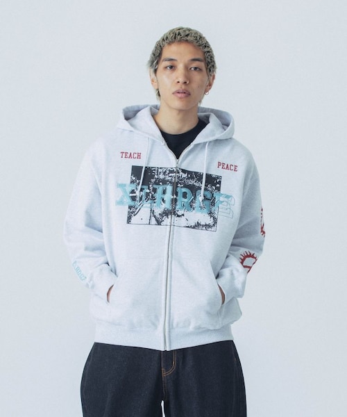 CAMPUS ZIP UP HOODED SWEATSHIRT｜エクストララージの通販｜&mall