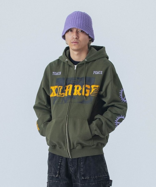 CAMPUS ZIP UP HOODED SWEATSHIRT｜エクストララージの通販｜&mall