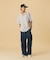 COLOR STITCHED DENIM CARGO PANTS