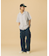 COLOR STITCHED DENIM CARGO PANTS