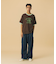 COLOR STITCHED DENIM CARGO PANTS
