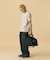 COLOR STITCHED DENIM CARGO PANTS