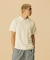 STRIPED KNIT POLO SHIRT