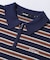 STRIPED KNIT POLO SHIRT