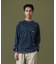 CHEMICAL WASH OVERLAP LOGO L/S POCKET TEE