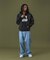 DISCHARGE PRINTED OG ZIP HOODED SWEATSHIRT
