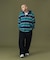 STRIPE HOODED L/S SHIRT