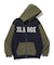 COLOR BLOCK ZIP HOODED SWEATSHIRT
