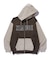 COLOR BLOCK ZIP HOODED SWEATSHIRT