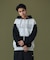 COLOR BLOCK ZIP HOODED SWEATSHIRT