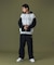 COLOR BLOCK ZIP HOODED SWEATSHIRT
