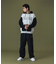 COLOR BLOCK ZIP HOODED SWEATSHIRT