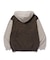 COLOR BLOCK ZIP HOODED SWEATSHIRT