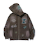 MULTI LOGO ZIP UP HOODED SWEATSHIRT
